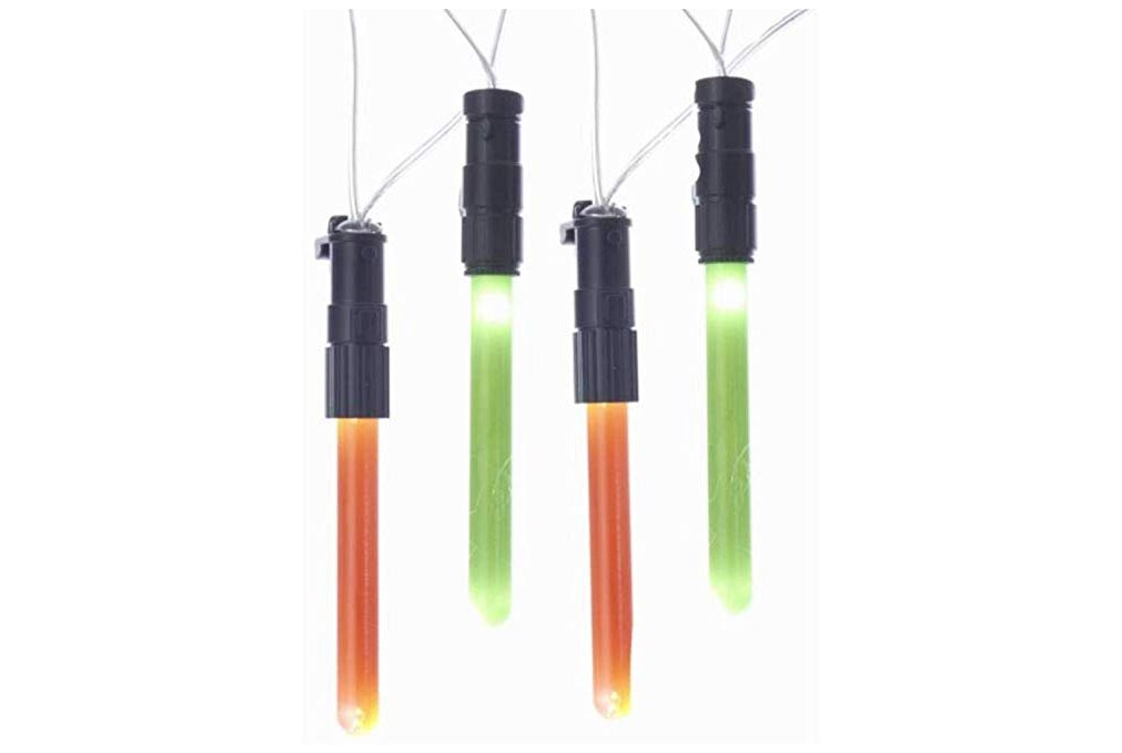 Star Wars String Lights - Star Wars Character Christmas Lights - Light Saber holiday lights