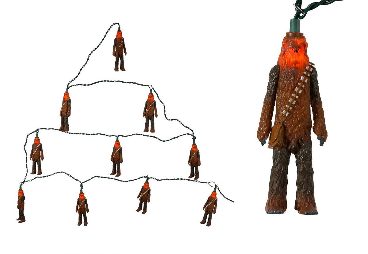 Star Wars String Lights - Star Wars Character Christmas Lights - Chewbacca holiday lights