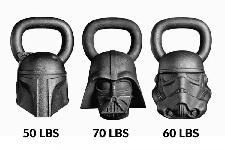 Star Wars Exercise Equipment - Darth Vader Kettle Bell - Stormtrooper Kettle Bell - Boba Fett Kettle Bell