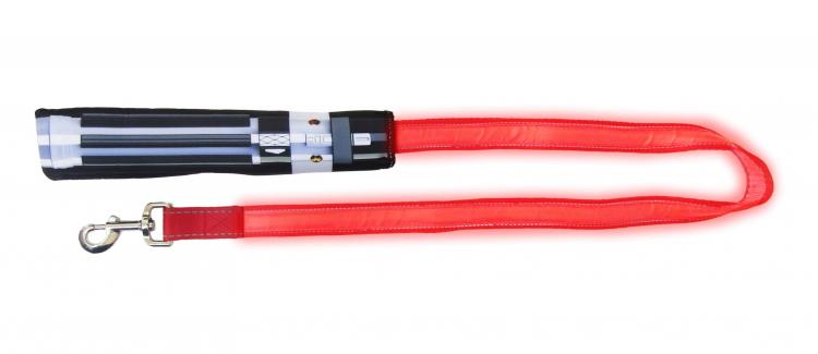 Star Wars Light-Up Lightsaber Dog Leash - Illuminated Geeky Star Wars Light Saber Dog Lead