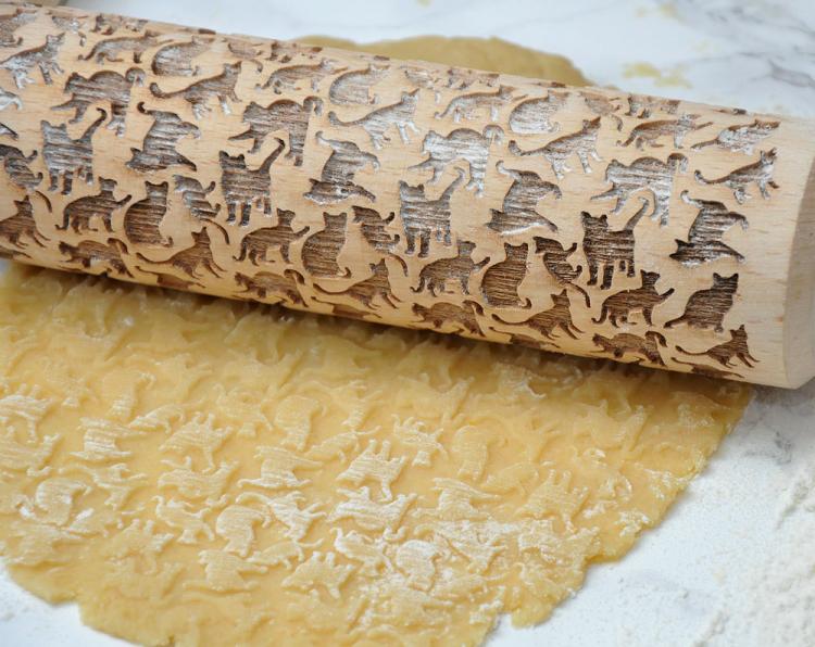 Cat Themed Cooking Rolling Pin - Cat Cookies