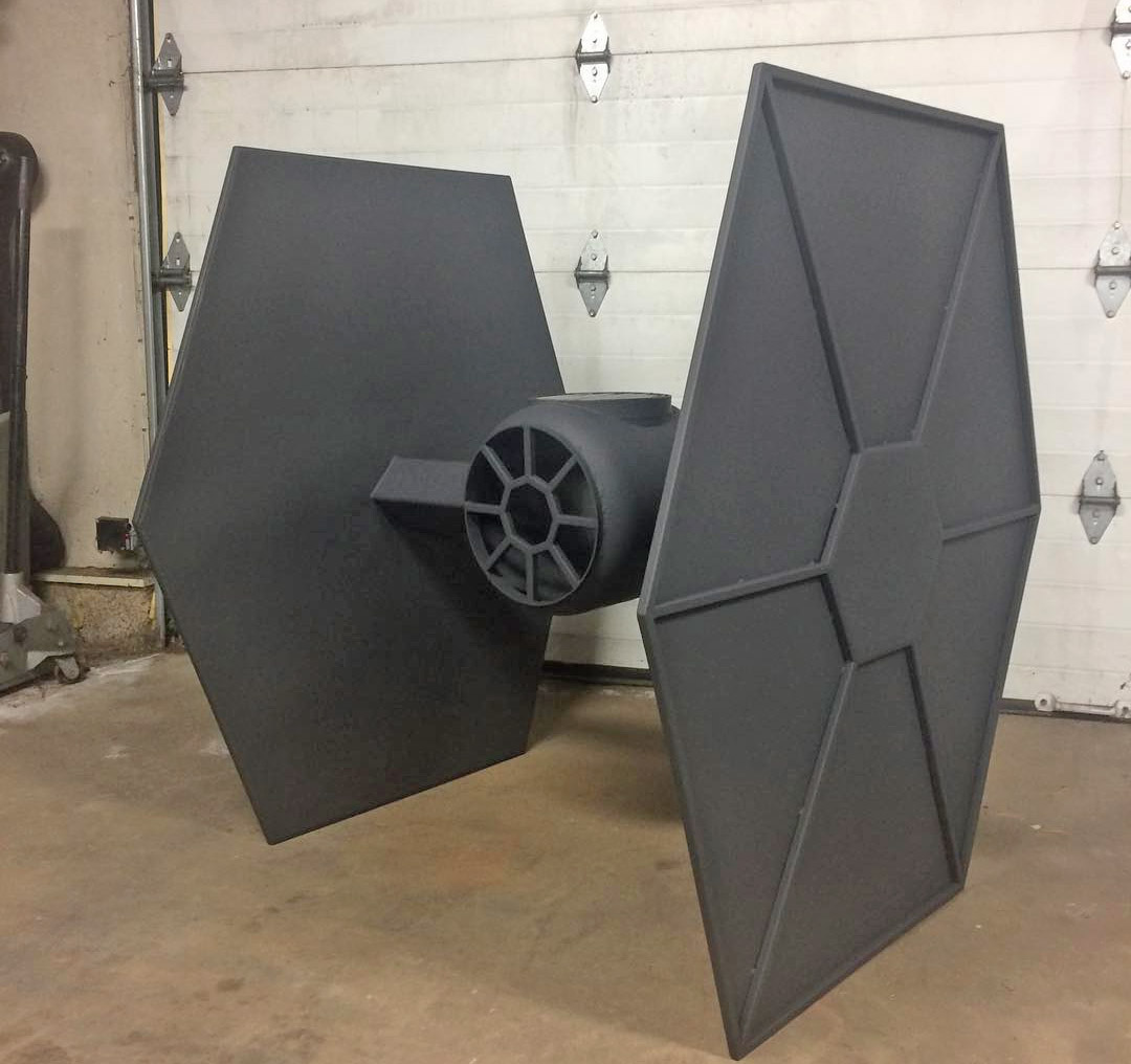 Star Wars Tie Fighter Bonfire Pit - Geeky steel metal Tie Fighter fire griller