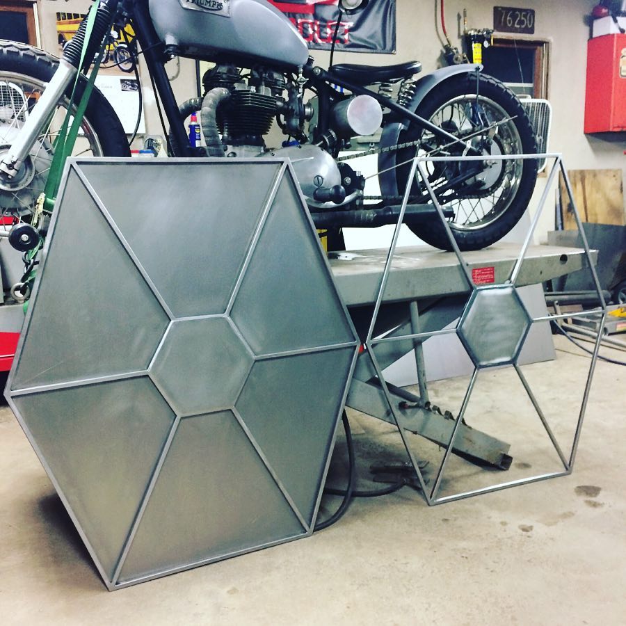 Star Wars Tie Fighter Bonfire Pit - Geeky steel metal Tie Fighter fire griller
