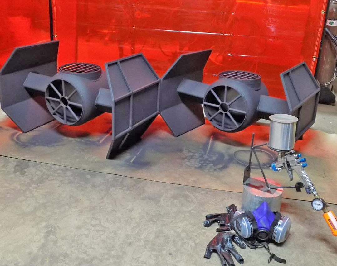 Star Wars Tie Fighter Bonfire Pit - Geeky steel metal Tie Fighter fire griller