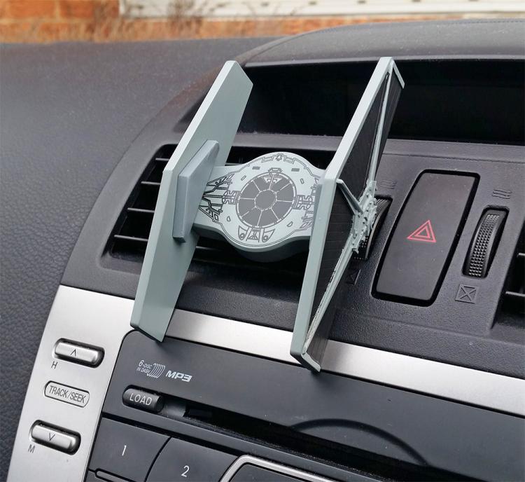 Star Wars Tie Fighter Smart Phone Car Mount - Tie fighter phone holder for the car