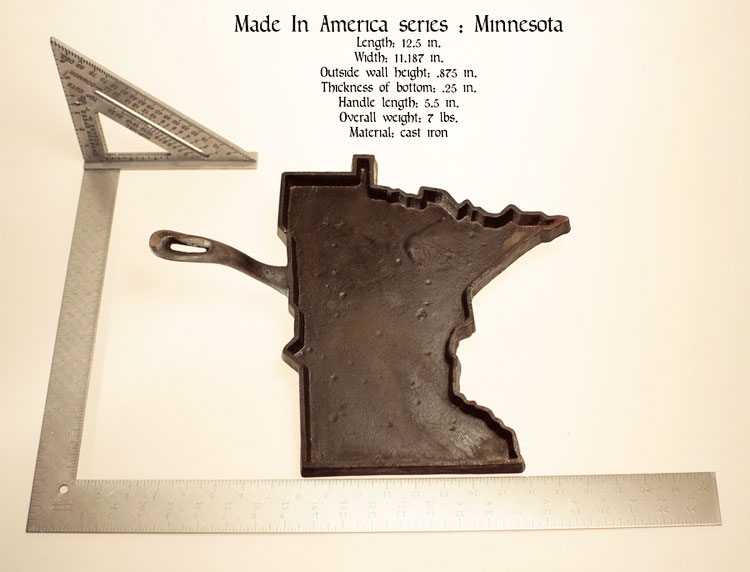 State Shaped Skillet Pans - Minnesota