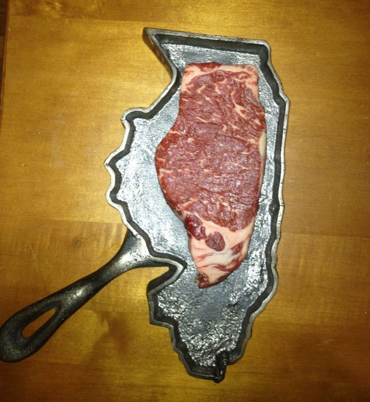 State Shaped Skillet Pans - Illinois