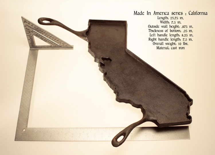 State Shaped Skillet Pans - California