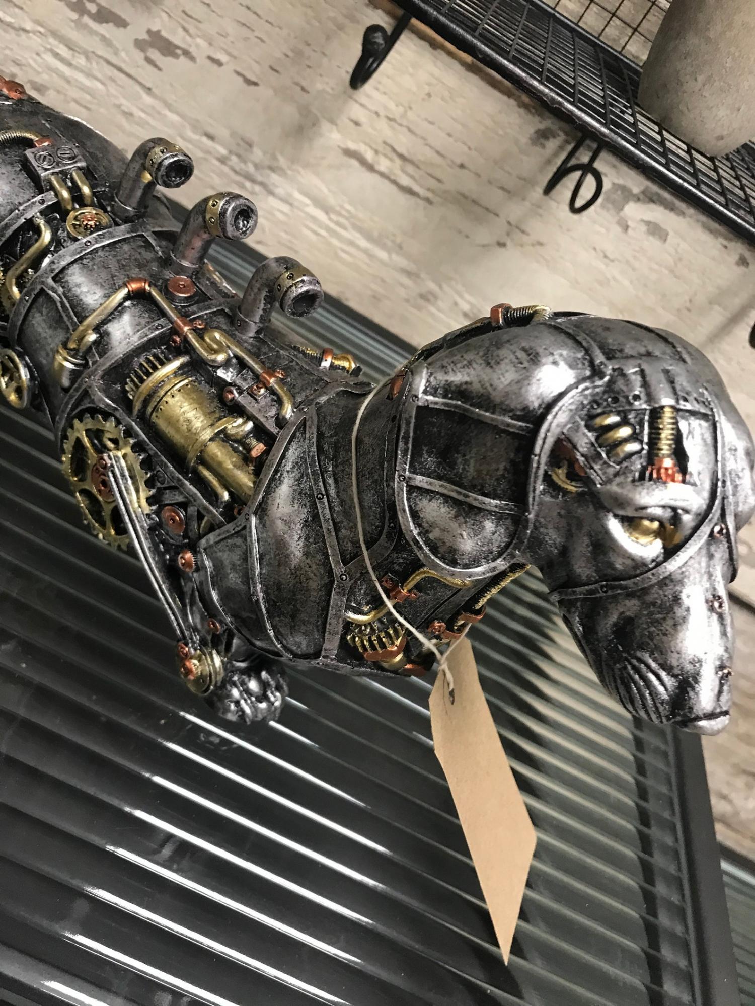 Steampunk Dachshund Dog Statue