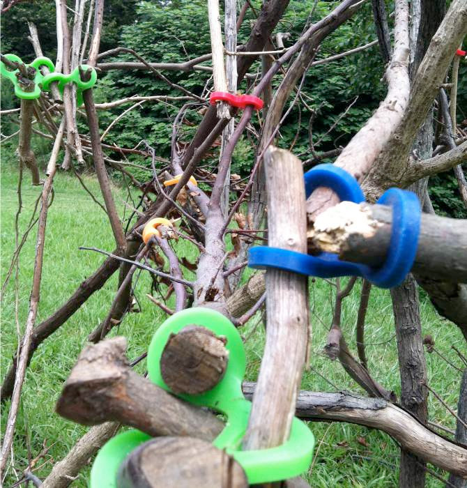 Stick-Lets Rubber Connectors To Make Forts From Sticks
