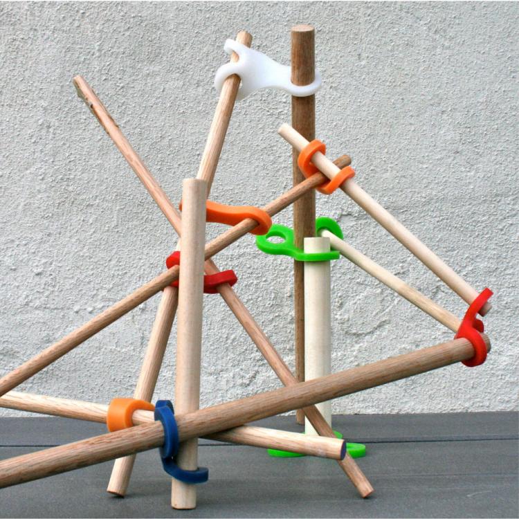 Stick-Lets Rubber Connectors To Make Forts From Sticks