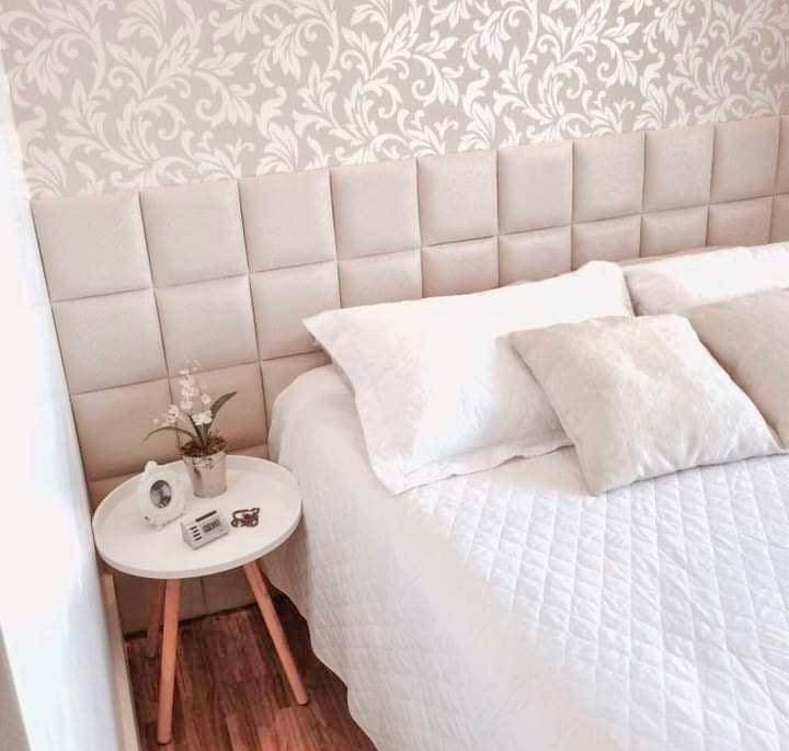 Stick-on Hexagon Bed Backing Padded Wall Panels