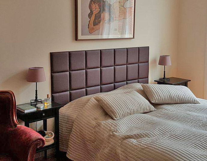 Stick-on Hexagon Bed Backing Padded Wall Panels
