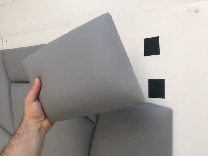 Stick-on Hexagon Bed Backing Padded Wall Panels