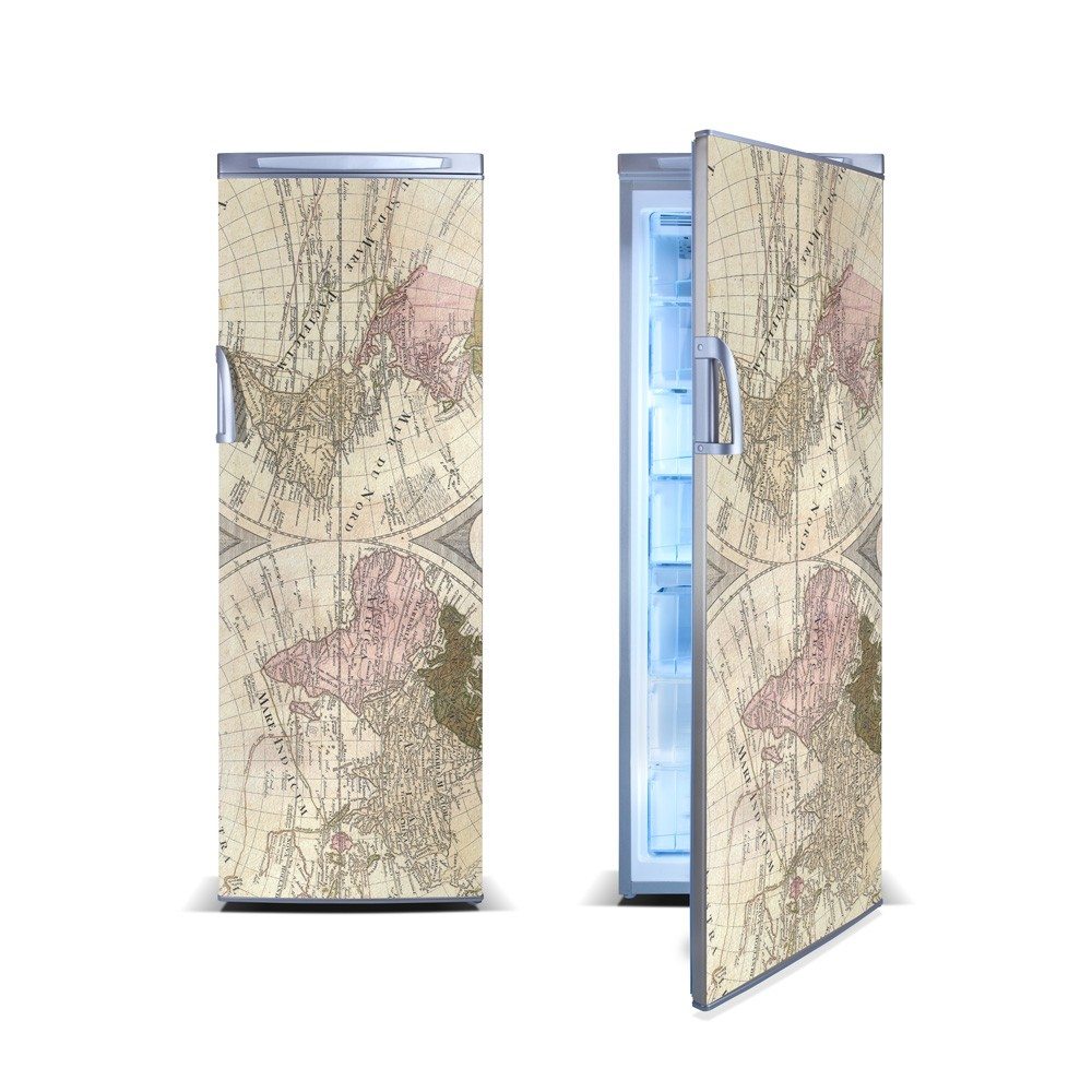 funny vintage map door decal