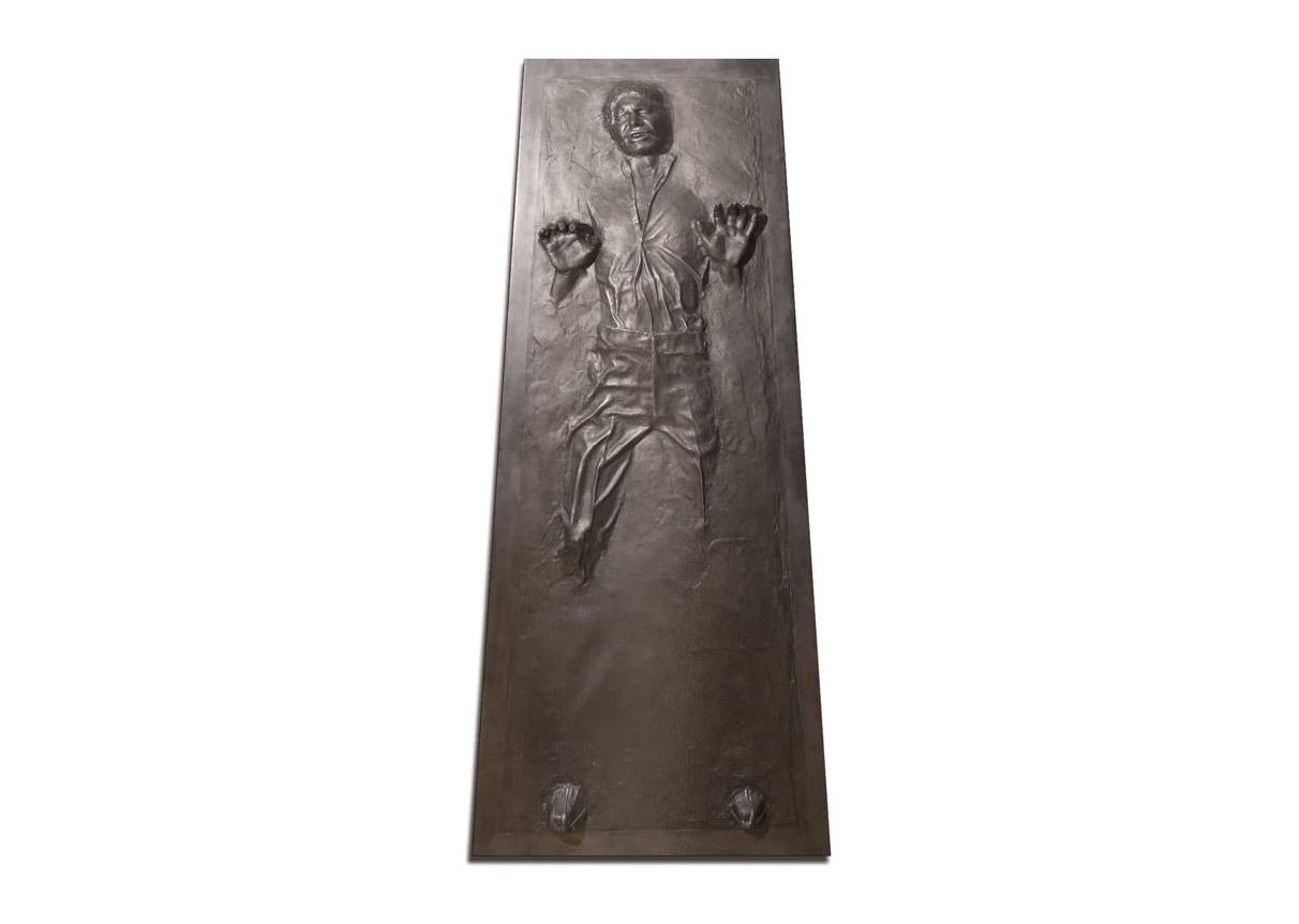 Han Solo Stuck in Carbonite Fridge Wrap - Vinyl refrigerator sticker decal Star Wars Han Solo Frozen In Carbonite