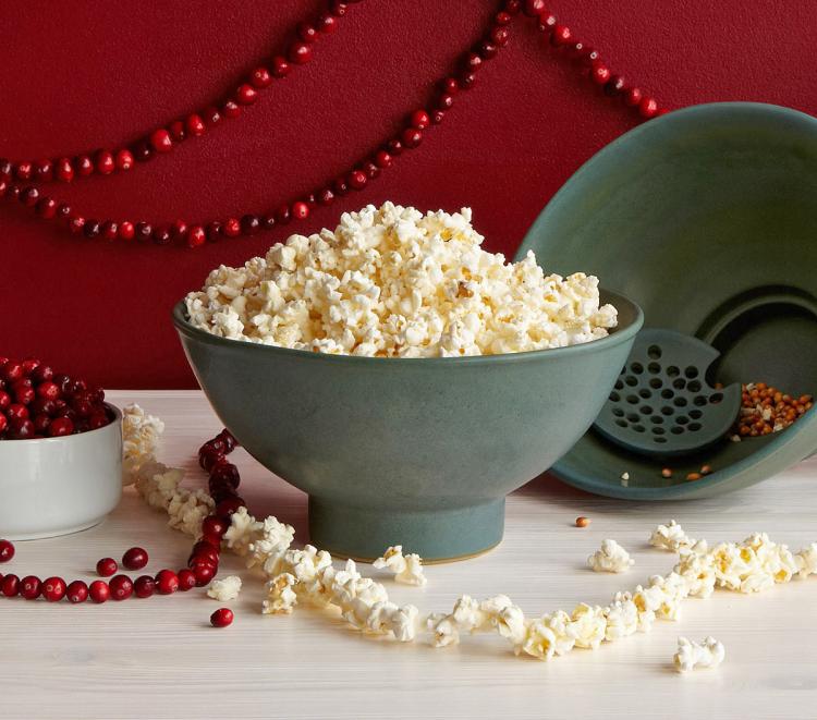 Stone Popcorn Seed Filter Bowl - Popcorn bowl kernel sifter