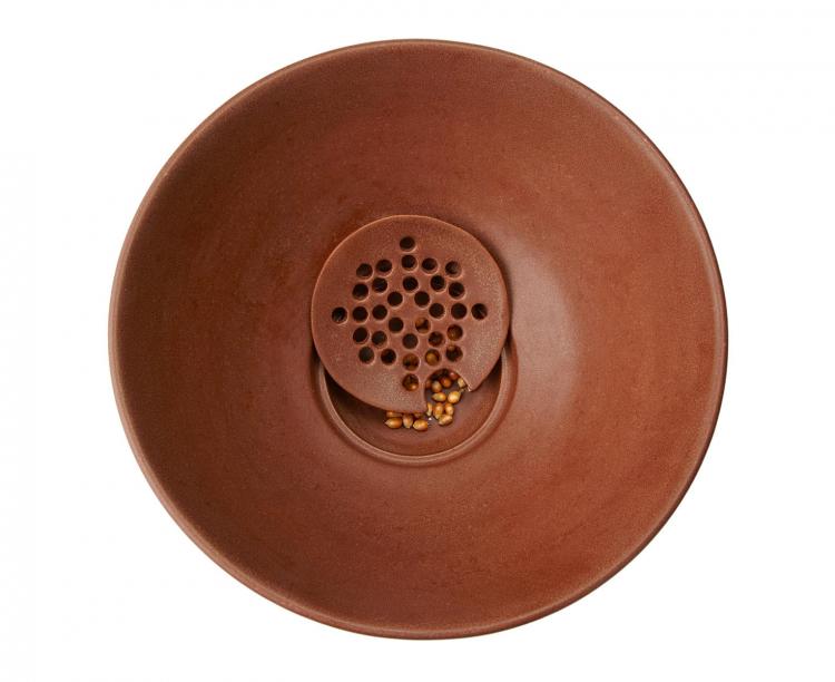Stone Popcorn Seed Filter Bowl - Popcorn bowl kernel sifter