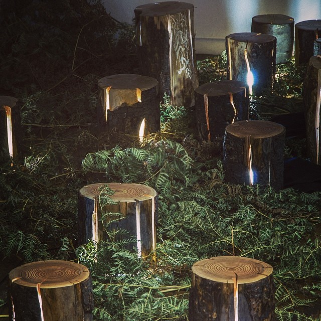 Stump Light - Cracked Log Lamp