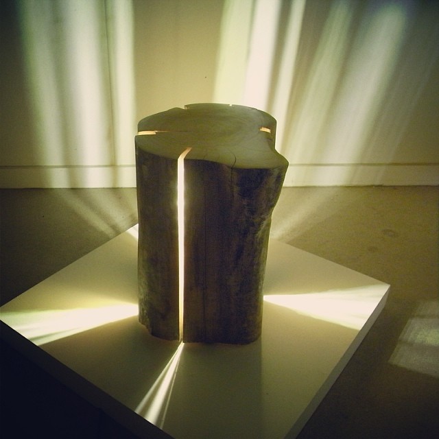 Stump Light - Cracked Log Lamp