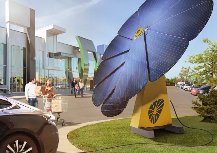 Sun-Tracking Smart Flower Shaped Solar Power Solution - Solar Tree