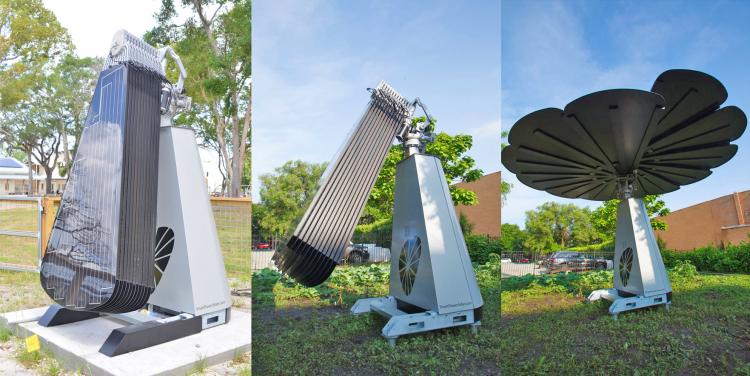 Sun-Tracking Smart Flower Shaped Solar Power Solution - Solar Tree