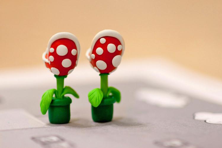 Super Mario Piranha Plant Earrings