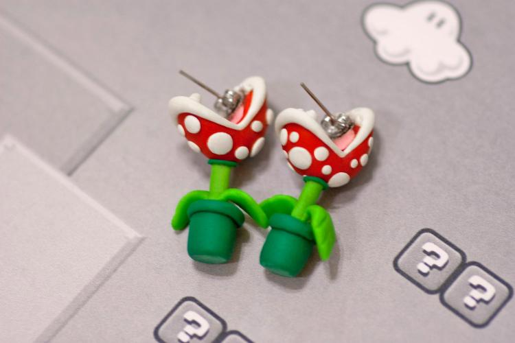 Super Mario Piranha Plant Earrings