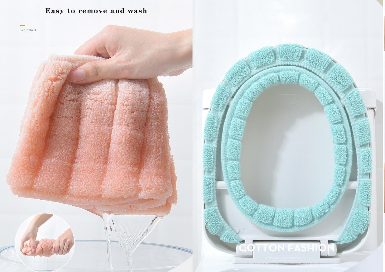 Super Soft Padded Toilet Seat Cover - Fabric warm toilet seat cover