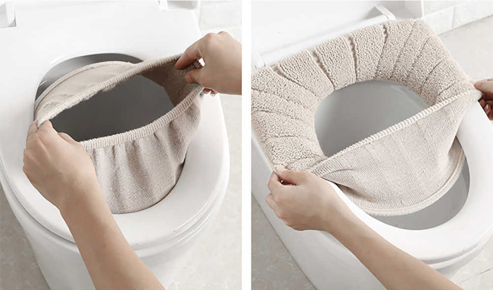 Super Soft Padded Toilet Seat Cover - Fabric warm toilet seat cover