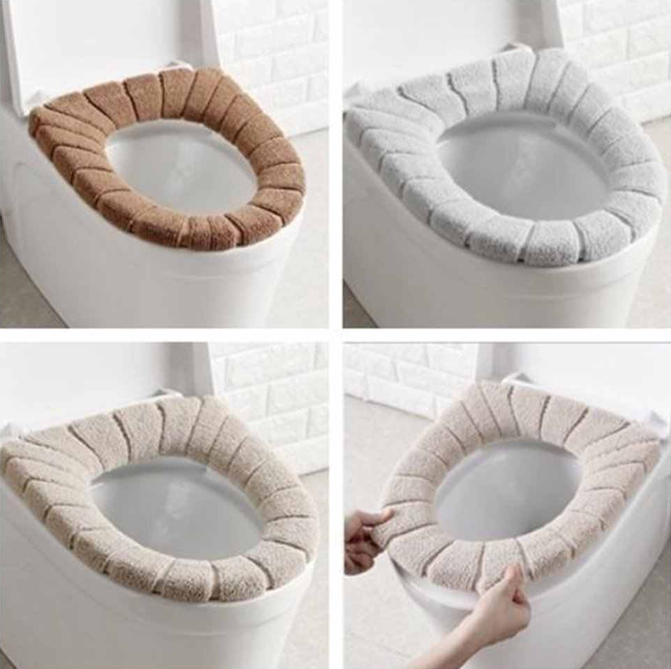 Super Soft Padded Toilet Seat Cover - Fabric warm toilet seat cover