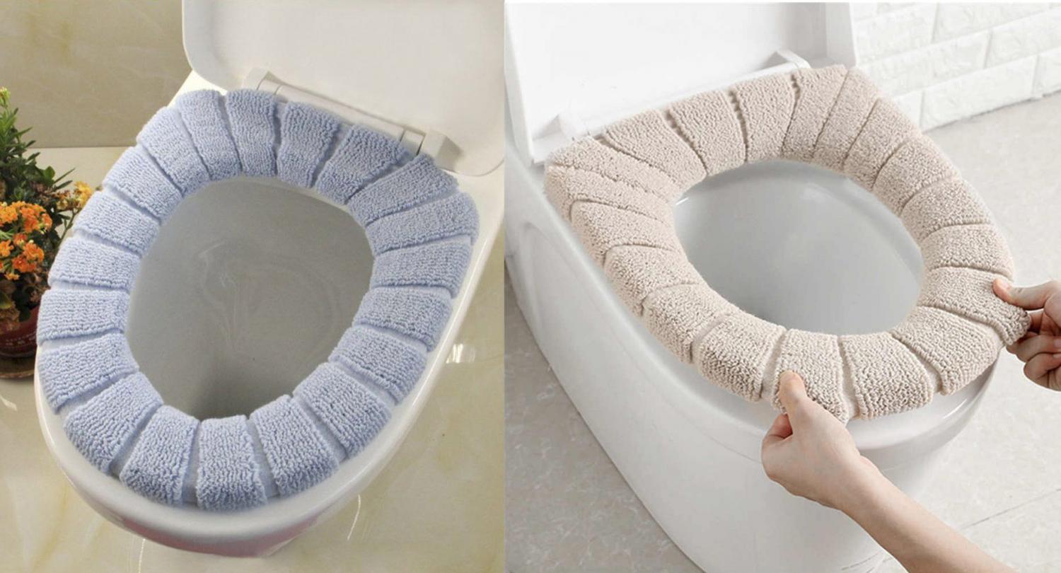 Super Soft Padded Toilet Seat Cover - Fabric warm toilet seat cover