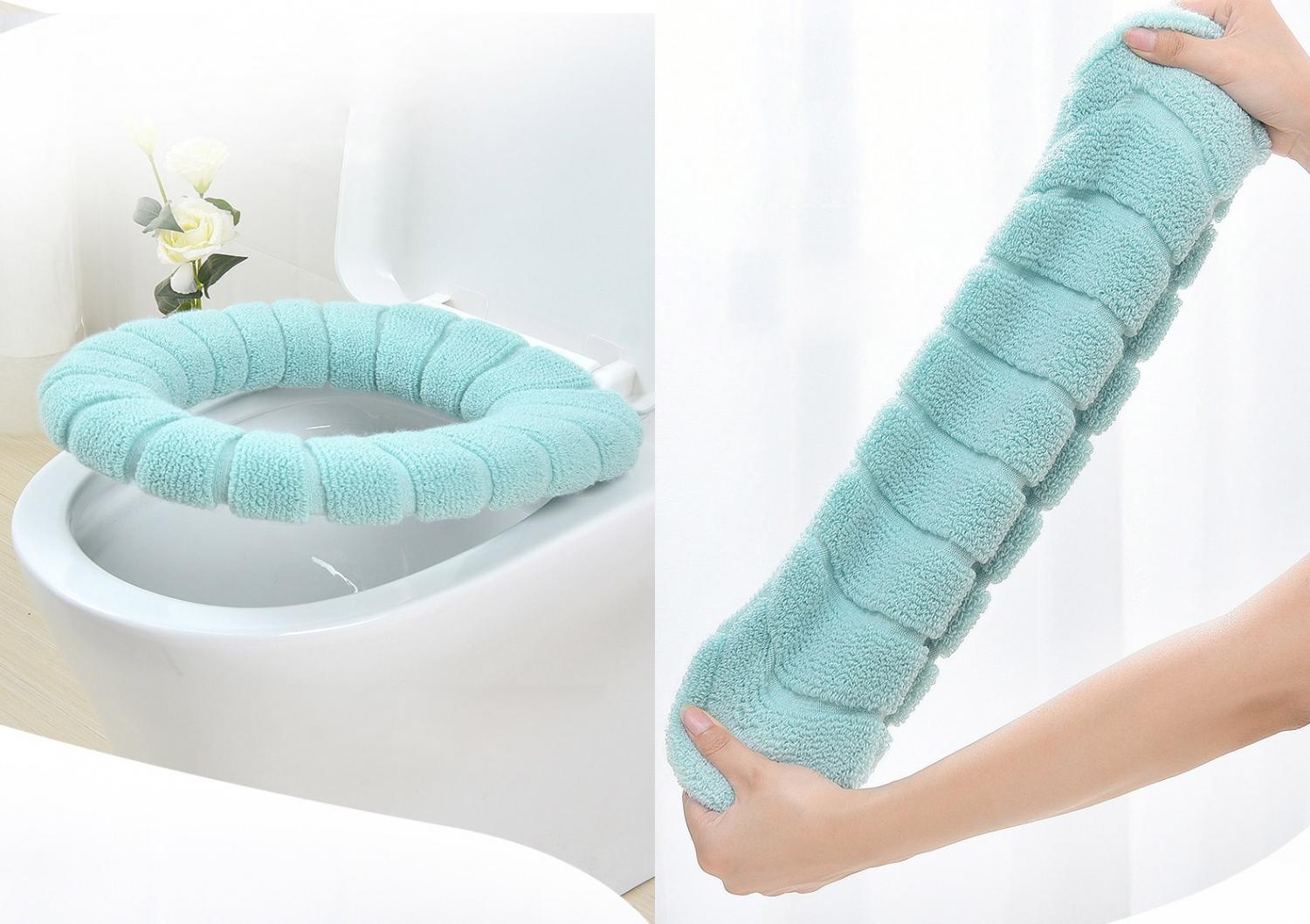 Super Soft Padded Toilet Seat Cover - Fabric warm toilet seat cover