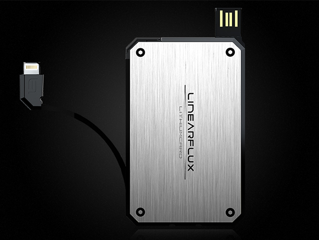 LithiumCard Wallet Battery - Portable battery fits in wallet