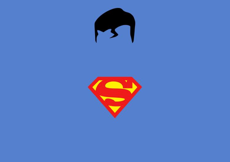 Superman Minimalistic Macbook Decal - Superman minimal design decal with hair