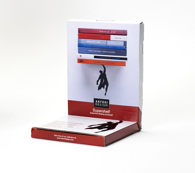 Super Shelf Superman Floating Book Shelf - Superman Book Holder