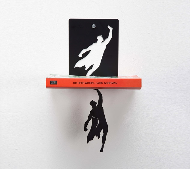 Super Shelf Superman Floating Book Shelf - Superman Book Holder