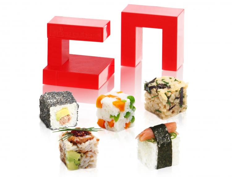 Sushi Rice Cube Maker - Cube shaped rice maker for sushi rolls