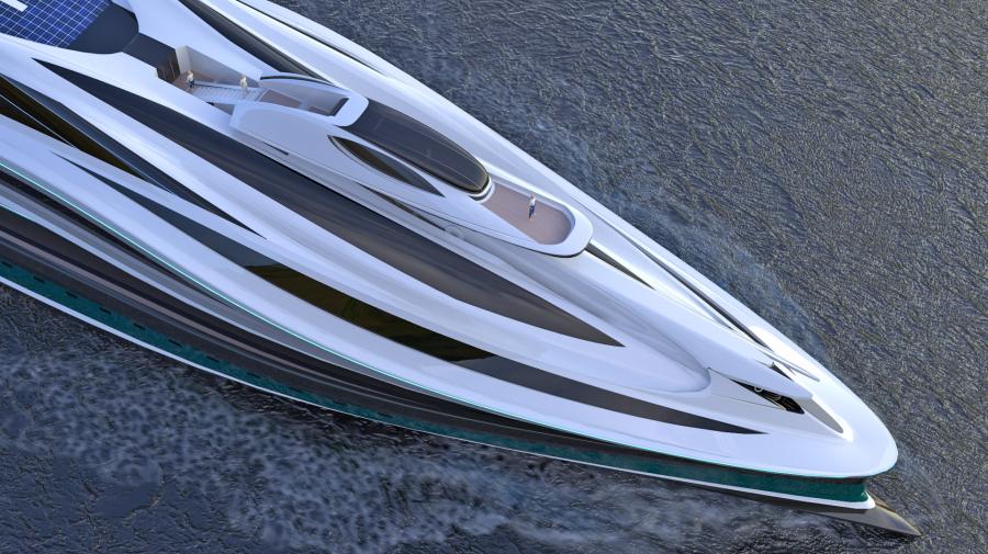 Swan-Shaped Megayacht - Superyacht with boat as swan head