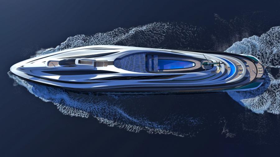 Swan-Shaped Megayacht - Superyacht with boat as swan head
