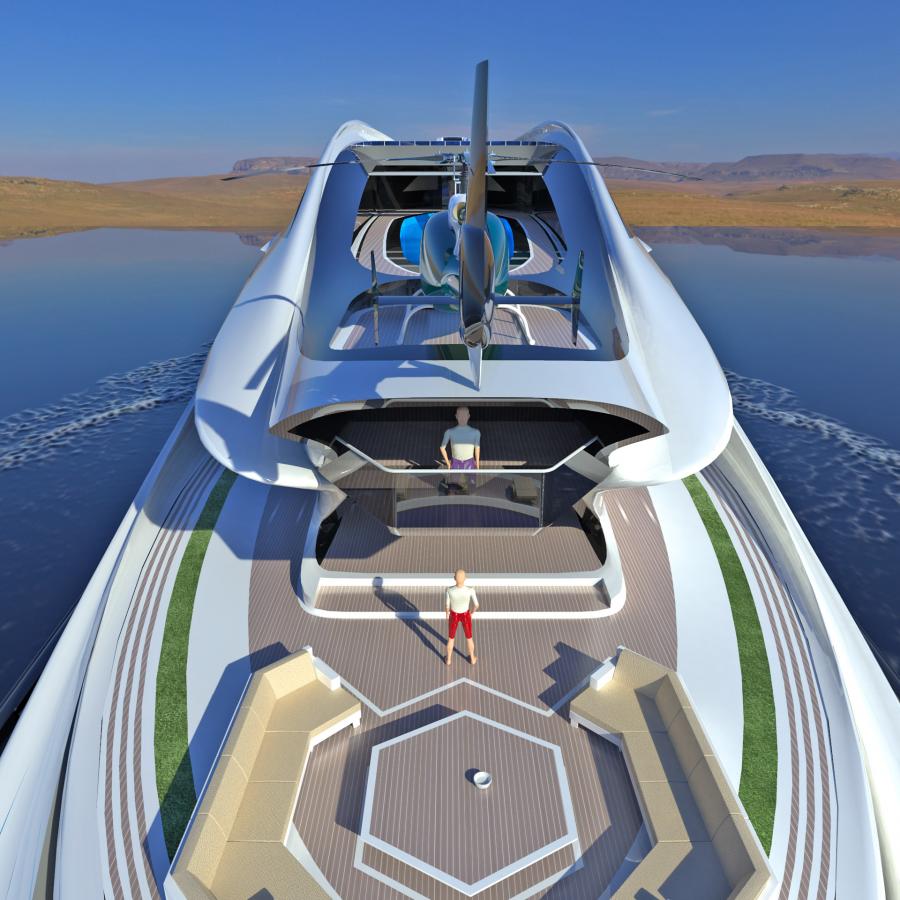 Swan-Shaped Megayacht - Superyacht with boat as swan head