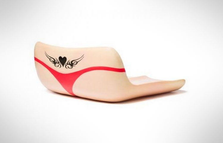 Sweet Cheeks Novelty Thong Seat Cushion - Funny bleachers seat cushion makes it look like you're wearing a thong