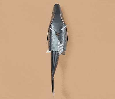 Swimming Fish Pendulum Clocks - Bonito Swinging Fish tail pendulum clock