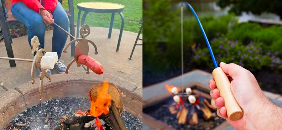 Metal Sword Campfire Roaster Sticks