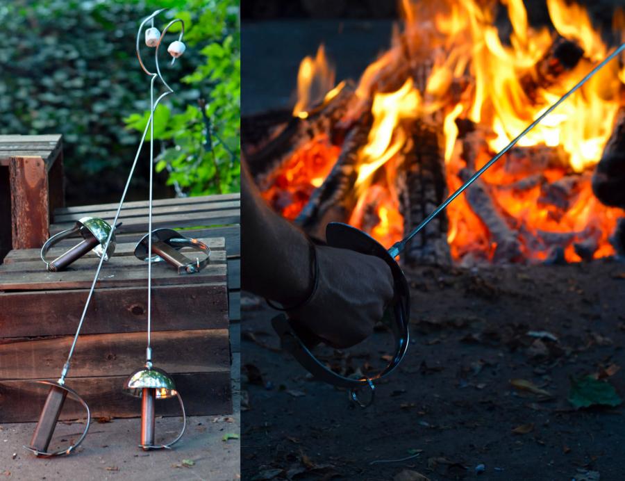 Metal Sword Campfire Roaster Sticks