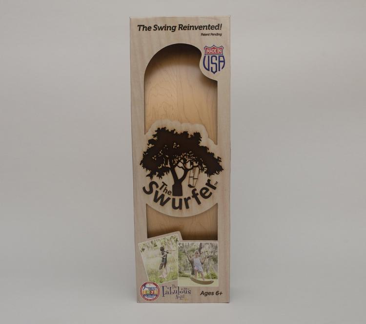 Swurfer - Skateboard shaped omni-directional tree swing