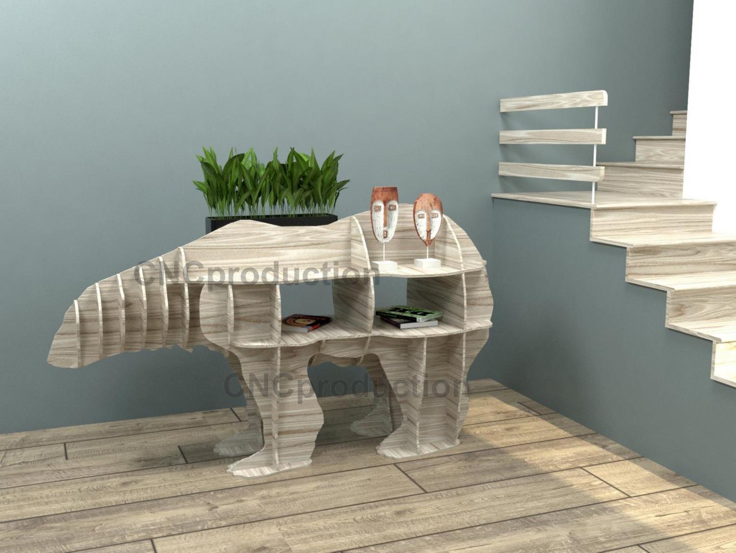Giant 3D Polar Bear Kids Shelf