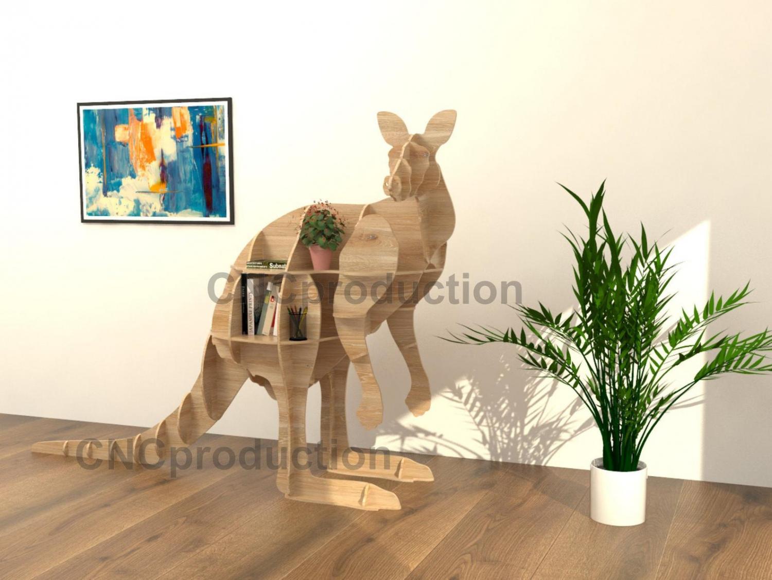 Giant 3D Kangaroo Kids Shelf