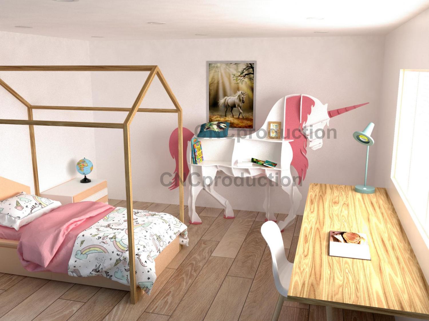 Giant 3D Unicorn Kids Shelf