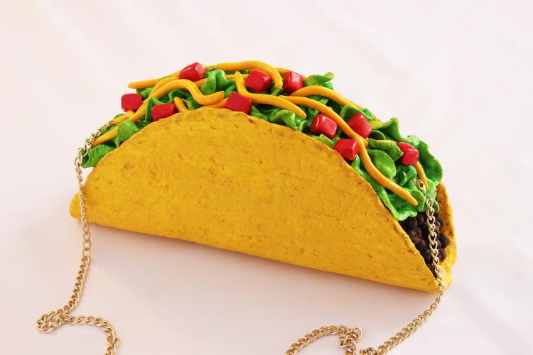 Giant Taco Clutch Purse Bag